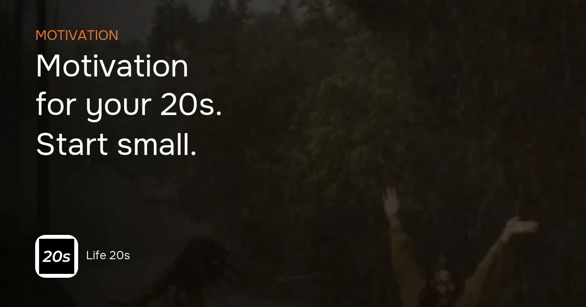 Life 20s cover for the guide on motivation for your 20s