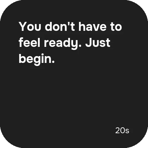 A small Life 20s quote widget